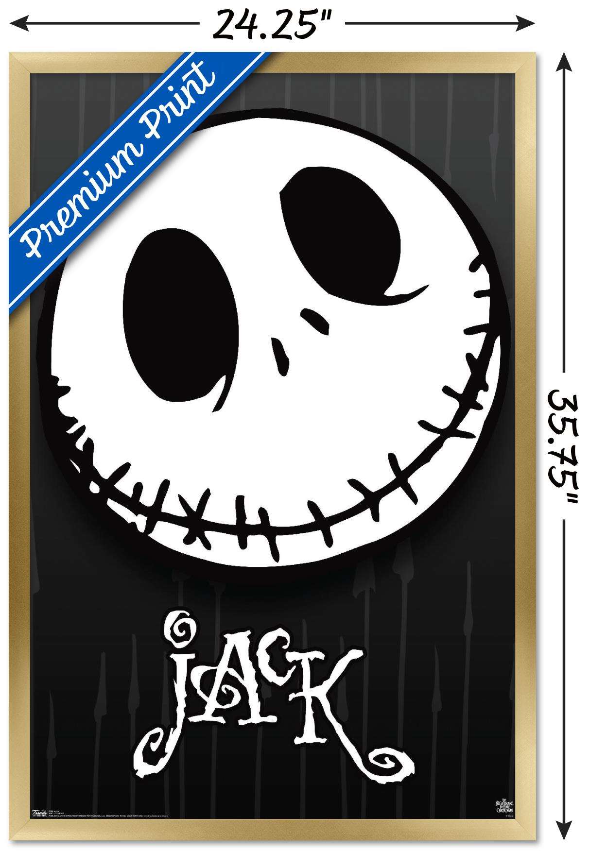 Disney Tim Burton's The Nightmare Before Christmas - Close-Up Wall Poster, 22.375" x 34", Framed