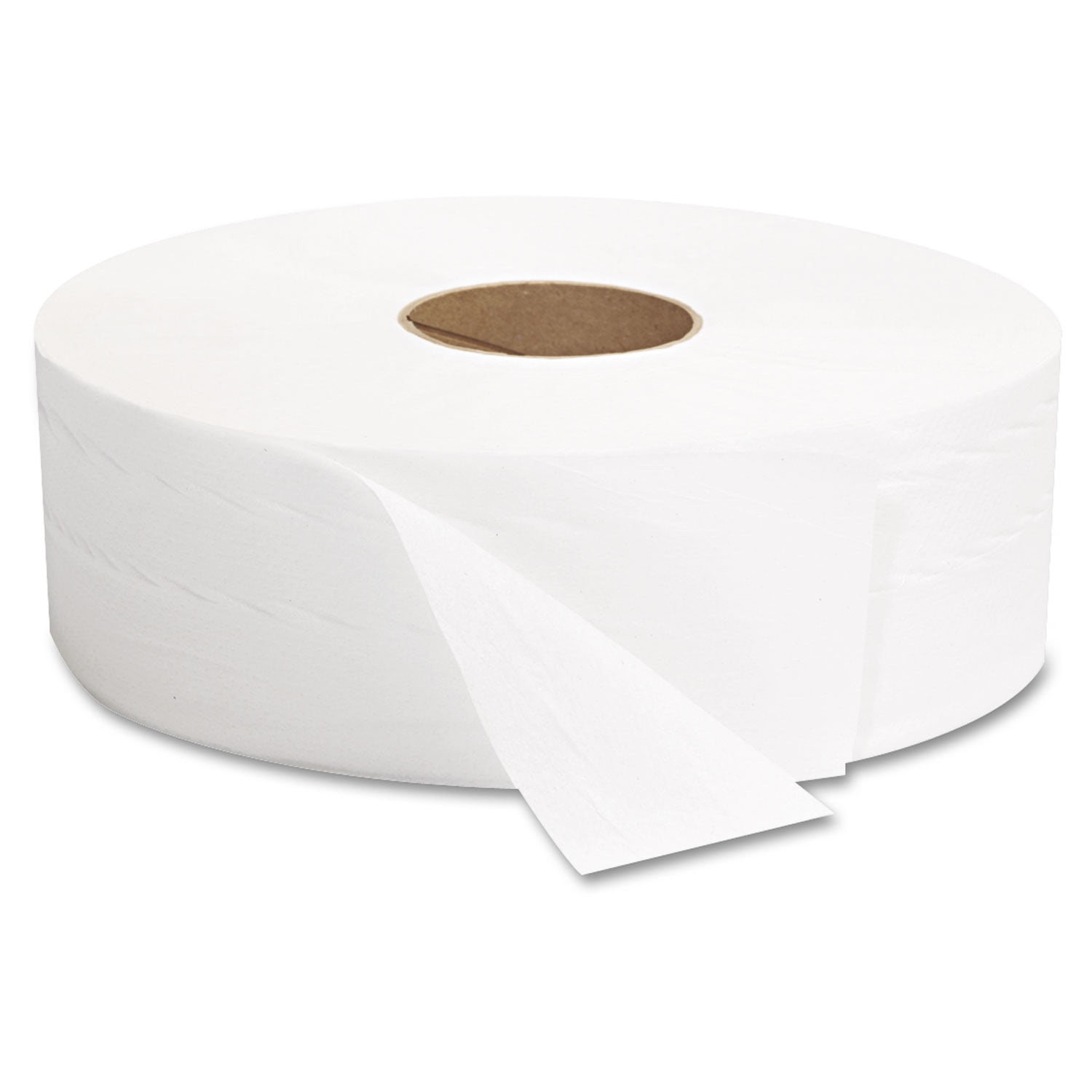 GEN JRT Jumbo Toilet Paper, Septic Safe, 2-Ply, White, 3.3" x 1,375 ft, 12" dia, 6 Rolls/Carton