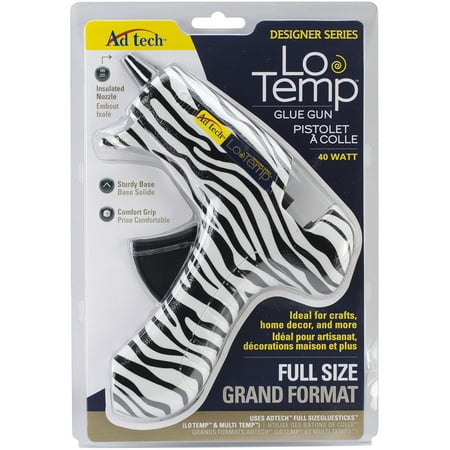 AdTech Full-Size White Zebra Glue Gun, 1 Each