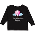 thumbnail image 3 of Inktastic The Adventure Begins Hot Air Balloon Girls Girls Long Sleeve Toddler T-Shirt, 3 of 5