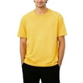 thumbnail image 2 of Mens T Shirt Short Sleeve Crewneck Shirts Basic Yellow T-Shirts Work Shirts for Men, 2 of 4