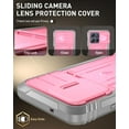 thumbnail image 5 of Poetic Revolution Case for Moto G Power 5G 2025 [Not Fit 2024 Version], [Slide Camera Cover], Full-Body Cover with Kickstand and Built-in-Screen Protector, Pink, 5 of 5