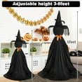 thumbnail image 4 of Hvmvliv Spooky Witch Halloween Decorations 6ft Halloween Witch Decoration Witch Lights for Courtyard Party Garden Suitable for Indoor Outdoor Halloween Decoration Black, 4 of 6