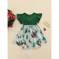 thumbnail image 4 of goowrom Fille?S Noël Impression Couture Manches Courtes Romper Ou Robe, 4 of 8