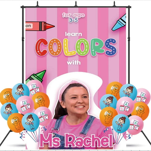 Ms Rachel Party Decorations Backdrop Banner Balloons Taspestry Wall Decor Background Poster Decor Supplies