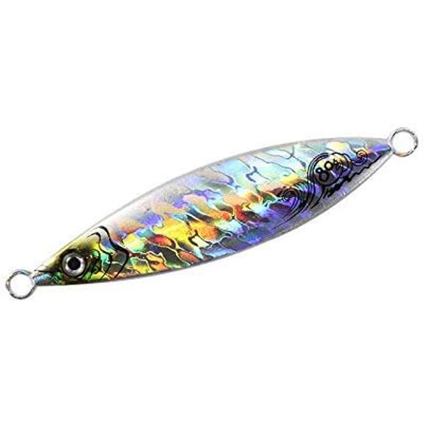 Funmaker Slow Flat Fall Jig Luminous Lead Vertical Jig Saltwater Artificial Lure Jig Fishing Lure With Two Assist Mustad Hook For Tuna Kingfish Bass Salmon 02 0g Without Hook Walmart Com