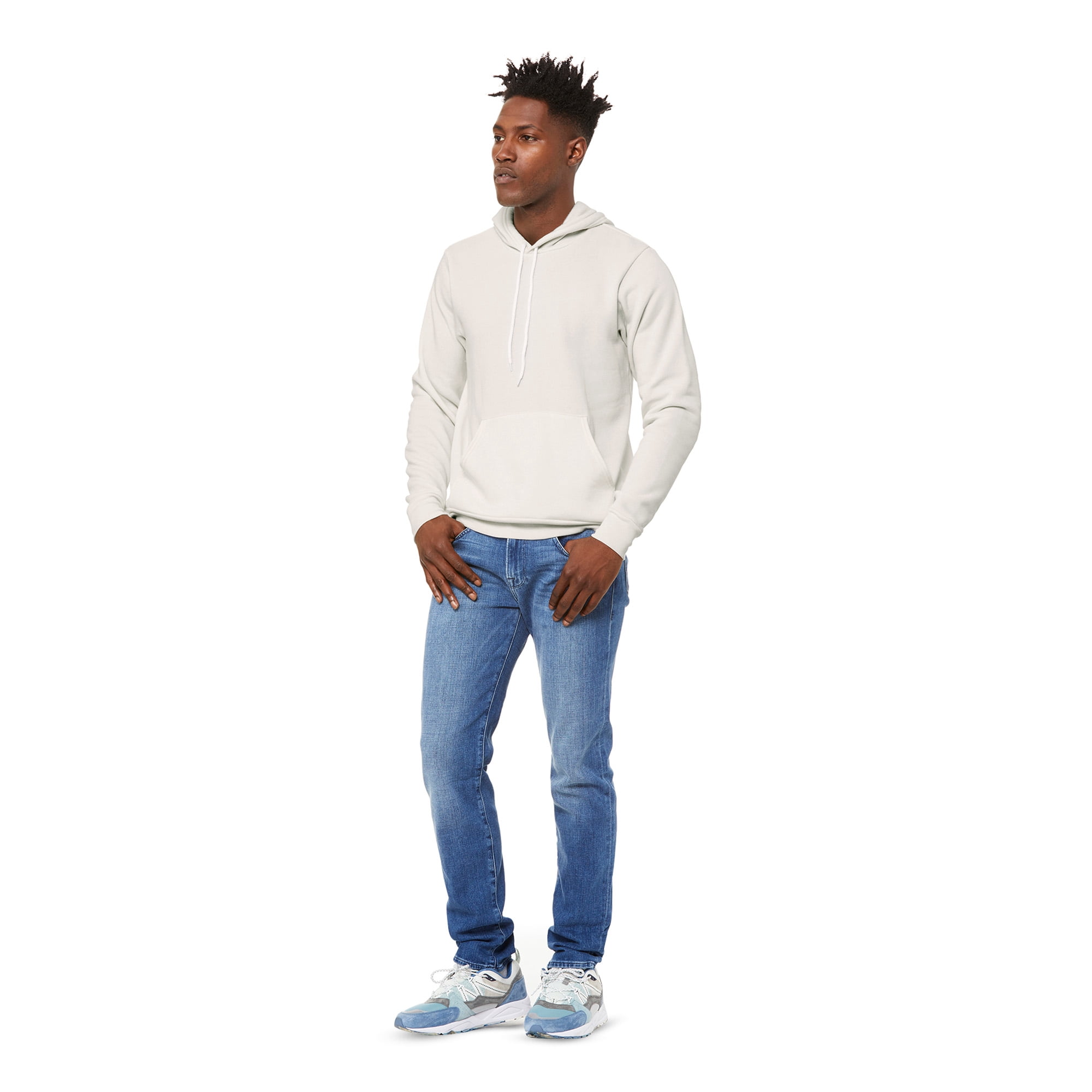 BELLA+CANVAS Adult Unisex Fleece Pullover Hoodie for Crafting, Vintage White, Medium