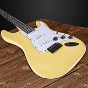 LyxPro 39 Inch Electric Guitar Kit with 20W Amp & Accessories - Retro Yellow