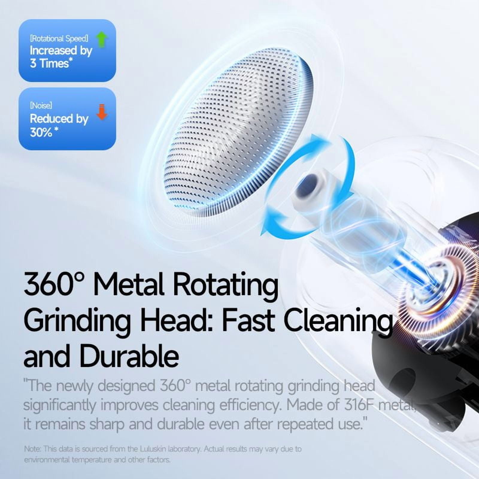 Wireless Electric Foot Callus Remover, 3-Speed Adjustable Foot File with Stainless Steel Heads, Portable & Rechargeable Foot Grinder for Dead Skin Removal, IPX6 Waterproof, Includes 2 Grinding Heads