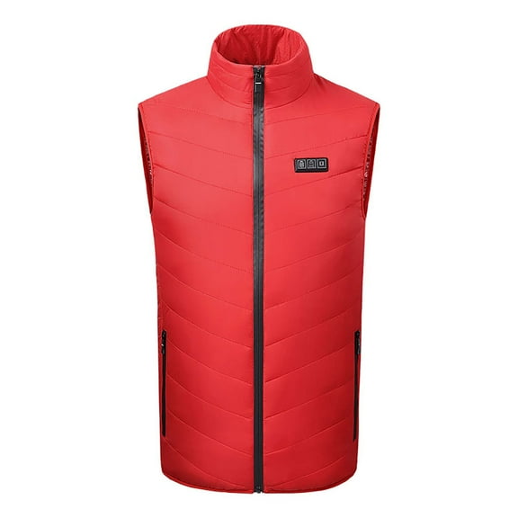 Fesfesfes Outdoor Warm Vest Heated For Riding Skiing Fishing 11 Heat Pads Charging Via Heated Coat