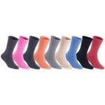 9 Pairs Children's Wool Crew Socks for Boys and Girls. Durable, Stretchable, Thick & Warm Sweat Resistant Kid Socks LK0601 Size 0M-6M (Random Colors)
