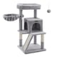 thumbnail image 1 of Árbol de Gatos, Torre para Gatos Grandes, con Plataforma Grande, 2 Puertas, Pompón, Gris Claro, 1 of 9