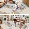 thumbnail image 6 of Spring Easter Area Rugs Collection 4'x6', Retro Rabbit Cup Botanical Purple Leaves Non Slip Indoor Rectangle Throw Runner Rug Floor Mat Carpet for Living Room Dining Table Bedroom Nursery, 6 of 9