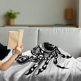 thumbnail image 3 of Crabs Soft Flannel Fleece Throw Blanket, Design of an Aquatic Arthropod Marine Biology Underwater Wildlife Inspired, Cozy Plush for Indoor and Outdoor Use, 60" x 80", Black White, by Ambesonne, 3 of 5