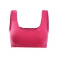 thumbnail image 1 of INSPIRE CHIC Training Cotton Wire Free Comfort Removable Pad Vest Tops Bra Fuchsia, 1 of 6