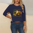 thumbnail image 6 of Women's Regular Fit Printed 3/4 Sleeve T-Shirt, Round Neck Casual Pullover Blouse, USA 250th Anniversary Lightweight Soft Fashion Summer Tops, US Pride Graphic, S-4XL, 6 of 7