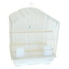 5804 3/8" Bar Spacing ShellTop Small Bird Cage - 18"x14" In White