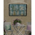 thumbnail image 6 of Outdoor TV Cover 30 to 32 Inch Weatherproof, Vintage Oil Painting Art Waterproof TV Screen Protector for Outside Decor with Zipper and Pocket 30"L x 19"H&nbsp; , Daisy Bottle Jar Blue White, 6 of 7