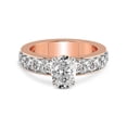 thumbnail image 4 of IGI Certified 1 Carat Oval Shape Lab Grown Diamond Engagement Ring | 14K Rose Gold | Adele Side Stone Lab Diamond Ring | FG-VS1-VS2 Quality Friendly Diamonds, 4 of 6