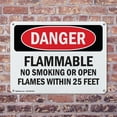 thumbnail image 4 of (2 Pack) Flammable No Smoking Or Open Flames Within 25 Feet OSHA Danger Sign, 4 of 8