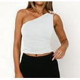 thumbnail image 4 of Summer Halter Tops for Women Deep V Neck Crop Tank Top Backless Tankini Top White L, 4 of 8