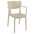 thumbnail image 3 of Luxury Commercial Living 5-Piece White and Taupe Brown Round Dining Set 47.5", 3 of 6