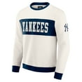 thumbnail image 2 of Men's Darius Rucker Collection by Fanatics  Cream New York Yankees Colorblock Crewneck Sweatshirt, 2 of 6