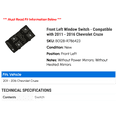 thumbnail image 2 of Front Left Window Switch - Compatible with 2011 - 2016 Chevy Cruze 2012 2013 2014 2015, 2 of 2