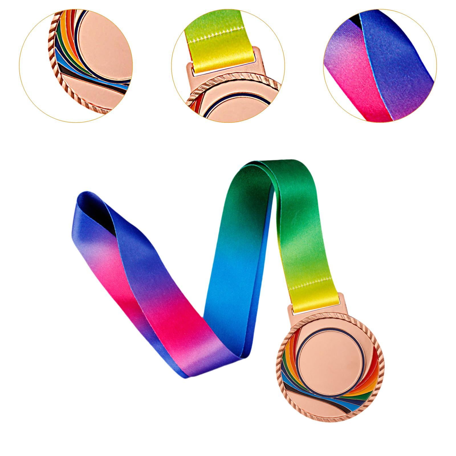 harayaa 4x Award Medal with Neck Ribbon Zinc Alloy 1ST 2ND 3rd Prizes Winner Medal Trophy Medal for Parties Softball Events Kids Adults