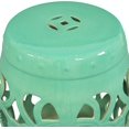 thumbnail image 5 of Sunnydaze Knotted Quatrefoil Ceramic Decorative Garden Stool - Modern Indoor/Outdoor Glazed Round Drum Side Table - Multipurpose Accent Piece - Jade -18", 5 of 9