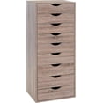 thumbnail image 2 of Vintage Oak Dresser with 9 Drawers, Vertical Chest of Drawers Wood Storage Cabinet for Bedroom Living Room, 2 of 7
