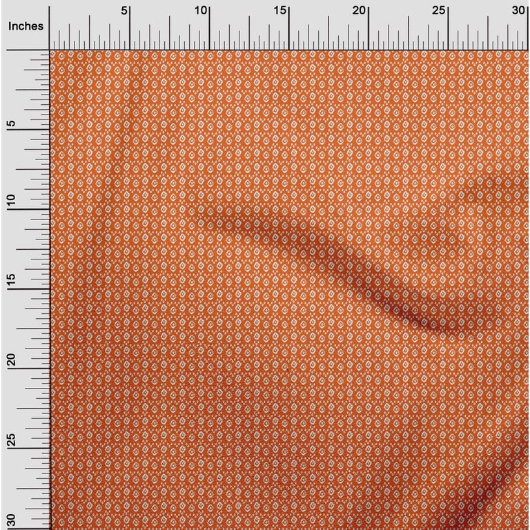 orange color dress material oneOone Cotton Silk Orange Fabric Geometric Bandhani Dress Material Fabric  Print Fabric By The Yard 42 Inch Wide