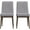 Grey, variant on Mid-century Modern Dining Chair 2, Upholstery, Solid Wood Build, High Density Foam Seat Cushion, Curved Back, Grey, 24" Depth X 18.5" Width 36.6" Height Of 2 Chair, Grey Structure, Back Rest, 24 In.