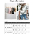 thumbnail image 2 of XCHQRTI Striped Knit Women's Tops Puff Sleeve Casual T-Shirt Trendy Dressy Shirt, 2 of 7
