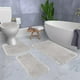 thumbnail image 5 of Juego de alfombras de baño. Fabricadas en felpa de terciopelo y espuma. Ultra absorbentes, lavables a máquina y antideslizantes para suelos de baño modernos (Gris)., 5 of 9