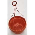 thumbnail image 3 of Austin Planter 7 inch Hanging Flower Pot Fire Orange Colored Polypropylene (5 Pack) Made in USA, 3 of 8