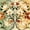 Green Cream, variant on Homewish Vintage Oil Painting Bed Sheets,Spiral Clouds Stars Full Size Sheets,4pcs,1 Flat Sheet, 1 Fitted Sheet and 2 Pillowcases