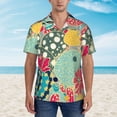 thumbnail image 4 of Beautiful Cactus Hawaiian Shirts For Men, Summer Short-Sleeve Relaxed-Fit Button-Down Shirts Medium, 4 of 9