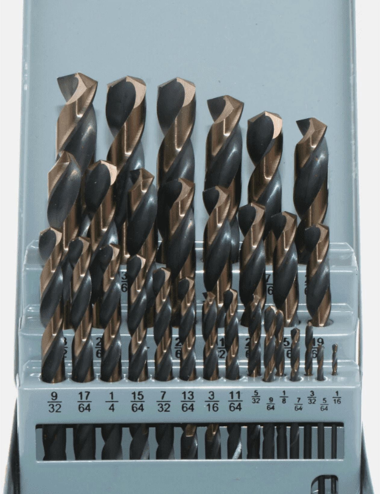 29Pcs/Set HSS Drill Bits Gold Drill Bit Set 135°Tip Metric Twist Drill Bit Kit for Metal Iron Steel Alloy Copper with Storage Case