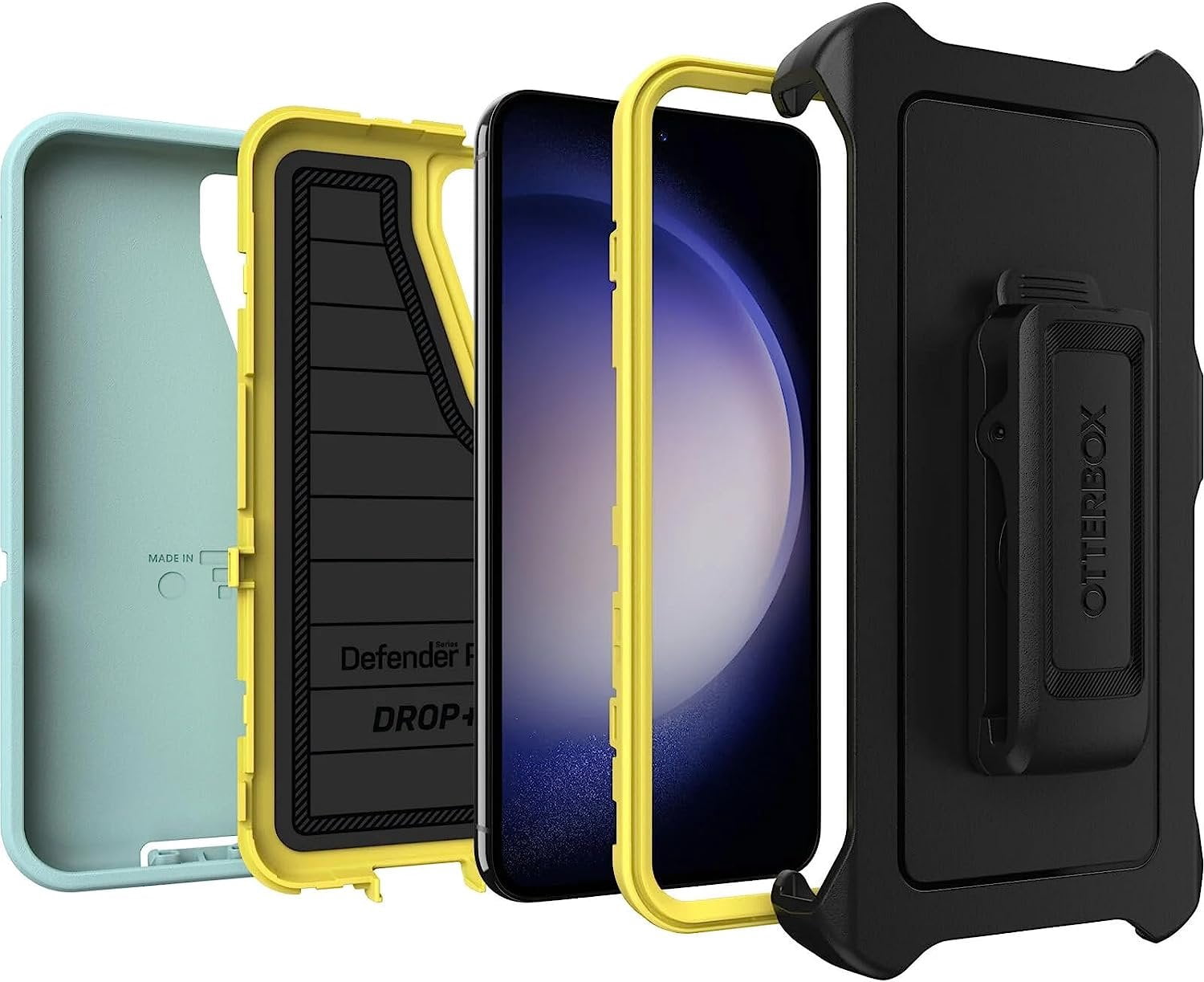 OtterBox Galaxy S23 Only - Defender Series Case - Sails and Sun, Rugged & Durable - with Port Protection - Includes Holster Clip Kickstand - Microbial Defense Protection - Non-Retail Packaging