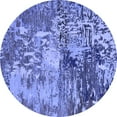 thumbnail image 1 of Ahgly Company Indoor Round Abstract Blue Modern Area Rugs, 3' Round, 1 of 4