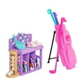 thumbnail image 5 of Barbie World Mini Golf Toy Playset with 22 Pieces Including Clubs, Balls, & More [Walmart Exclusive], 5 of 7