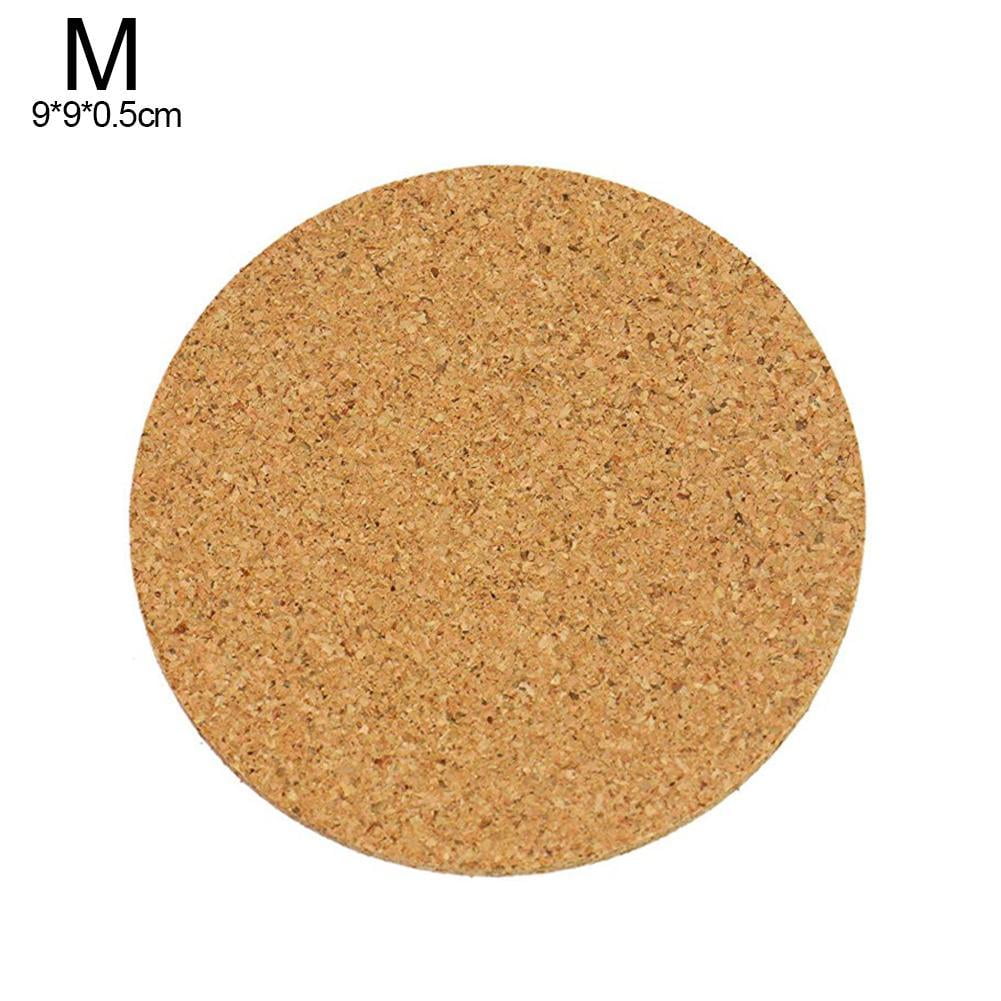 Round Shape Natural Cork Coasters Coffee Tea Cup Mats Pad Office For Home R5Q9 
