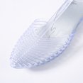 thumbnail image 3 of Women's Beach Jelly Sandals 80S 90S T-Strap Slingback Flat Clear Summer Rain Shoes, 3 of 5