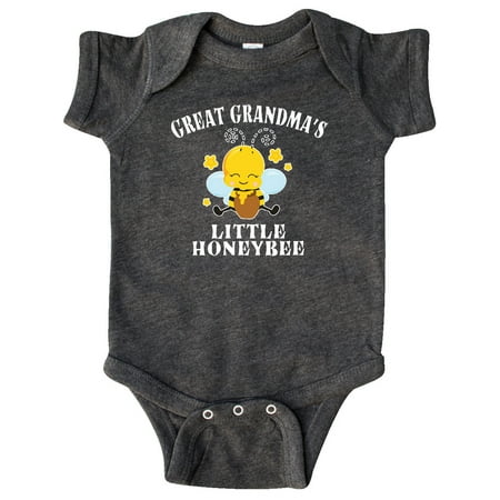 

Inktastic Cute Bee Great Grandma s Little Honeybee with Stars Gift Baby Boy or Baby Girl Bodysuit