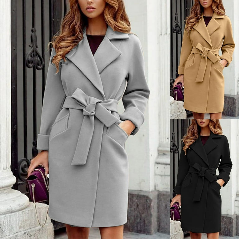 全信頼を寄せる Lace-up Coat Winter Fusipu Solid Waist Tight Cardigan Color Clothing