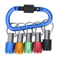 thumbnail image 1 of Socket Holder, Portable  Plating Metal Carabiner 1/4 Hex Shank Bit ​Holder  For Industrial Repair Blue Keyring, 1 of 8