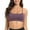 Purple, variant on SCSAlgin Womens Butterluxe Adjustable Spaghetti Strap Sports Bra - Scoop Neck Wireless Padded Yoga Workout Crop Top