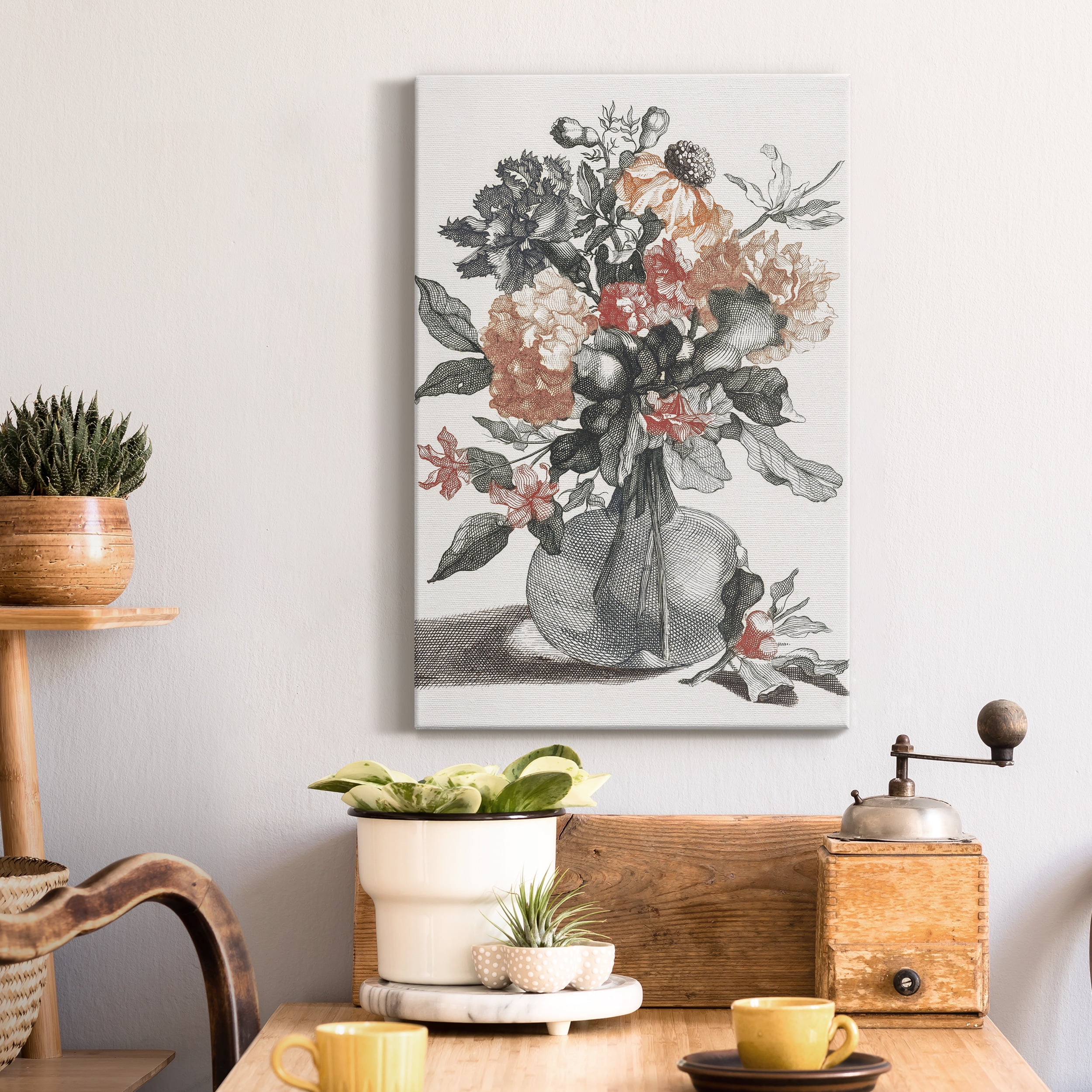 Flowers in a Vase II Premium Gallery Wrapped Canvas - Ready to Hang - 12 x 18