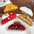 thumbnail image 3 of Yoyauz Christmas Hair Clip For Women, Christmas Tree Snowman Santa Claus Winter Strong Grip Clip, Suitable For Thick And Fine Hair Acrylic Hair Clip, 3 of 7